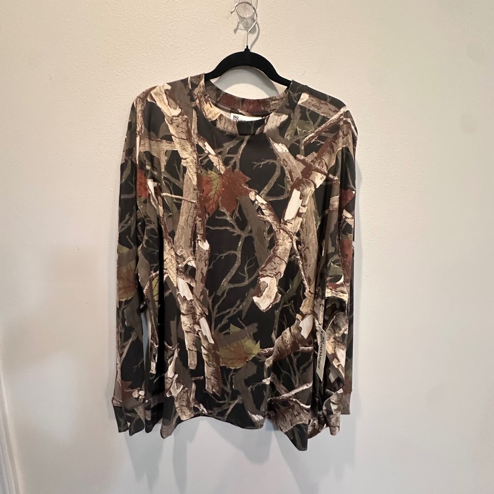 No Boundaries Mens XL Oversized Dark Tree Camo Long Sleeve Tee NB36020108LP NEW